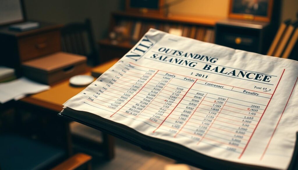 penalty outstanding balance